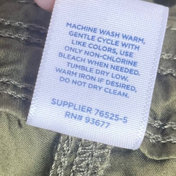 Arizona Jean Co Cargo Pants Casual Pull On Womens Large Olive Green - Picture 8 of 8